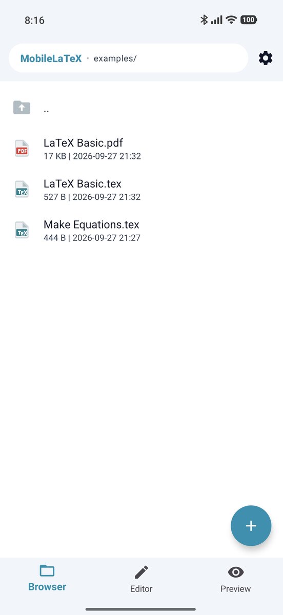 Browser Berkas Proyek LaTeX